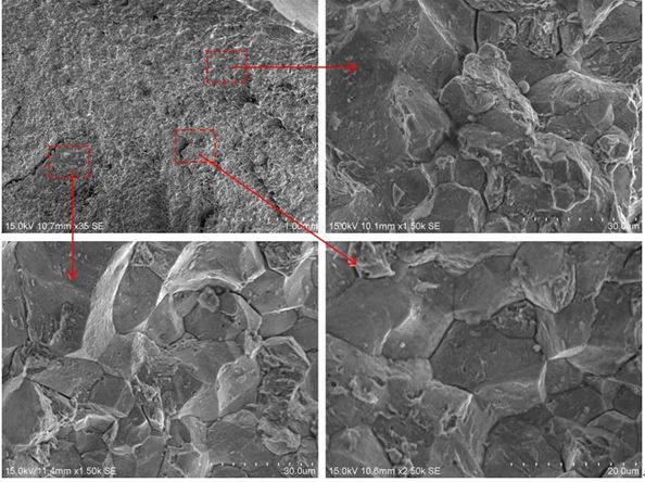 斷面A2區斷口微觀形貌